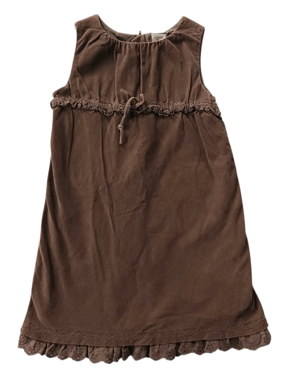 Y2k Gap Girls Mini Corduroy Ruffle Dress Size 4 Years